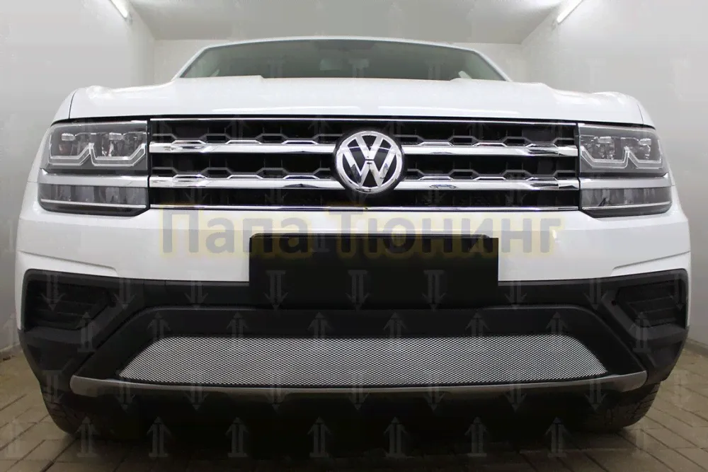 Защита радиатора Volkswagen Teramont 2017- chrome низ-1