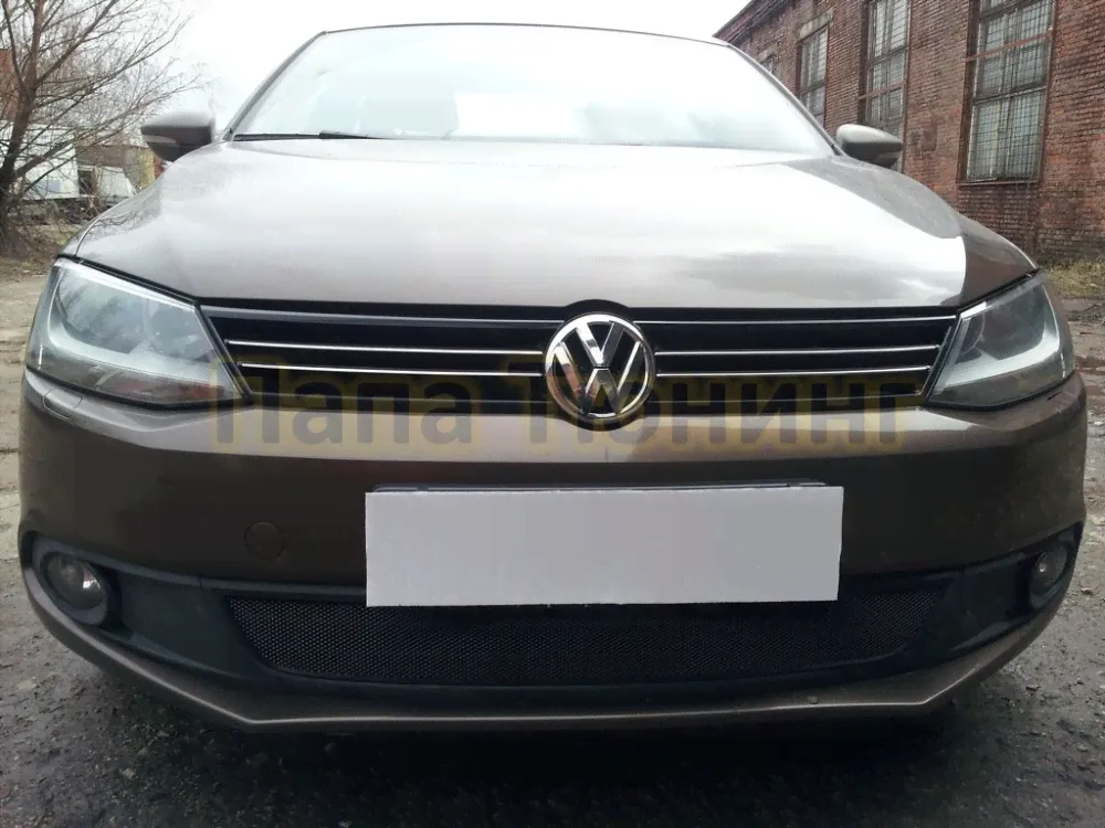Защита радиатора Volkswagen Jetta VI 2010-2014 black