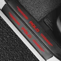 🛍 4 шт. для Volkswagen VW Polo 6R 6N 6N2 6C 9N 9N3 Rline R Line Автомобильная Накладка на порог Декор наклейки из углеродного волокна аксессуары