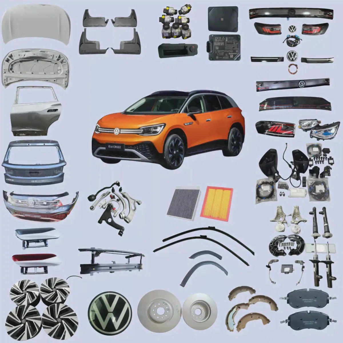 для Volkswagen VW ID3/ID4/ID6 Оригинальные автомобильные аксессуары Воздушный/салонный/масляный фильтр кузовной комплект бамперы амортизаторы лампы колесные диски фары двери запчасти для авто/машины