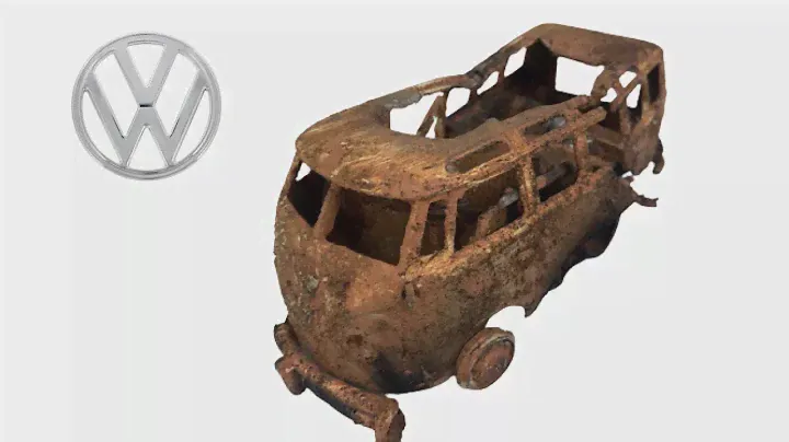 Totally Trashed Volkswagen Bus Restoration Model Car