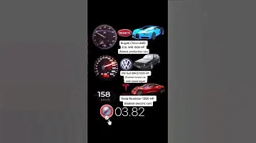 Bugatti chiron 8.0 w16 vs vw w12 golf mk2 vs tesla roadster