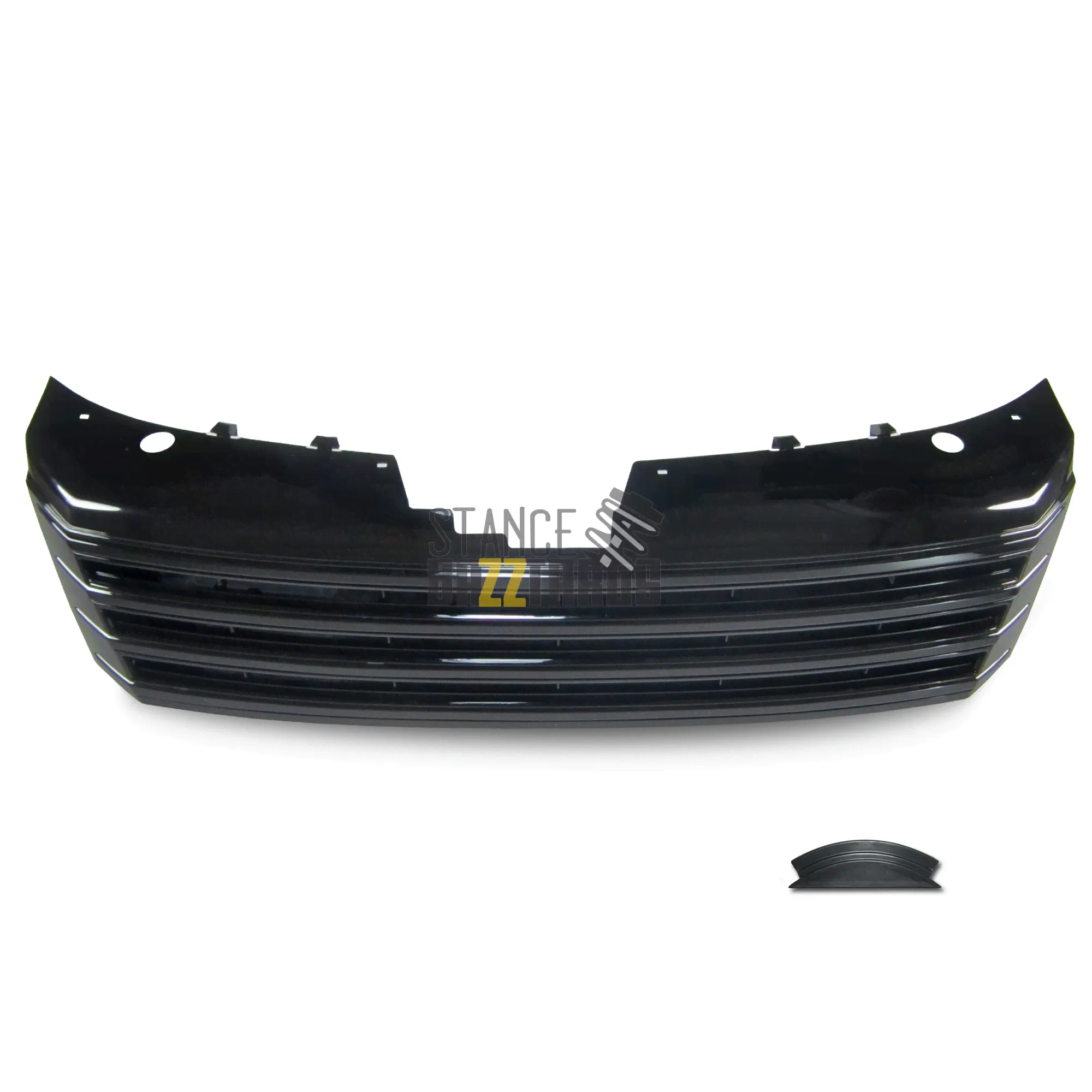 Решетка радиатора без значка JOM Volkswagen Passat B7 (Typ 36) (2010-2014) черная (кроме моделей с адаптивным круиз-контролем), 3AA853653OE-3